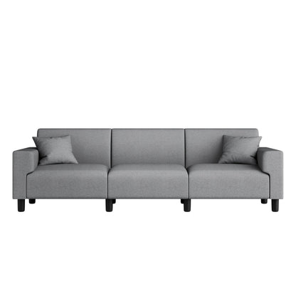 Divano Futzca da 94'', divano moderno a 3 posti con due cuscini