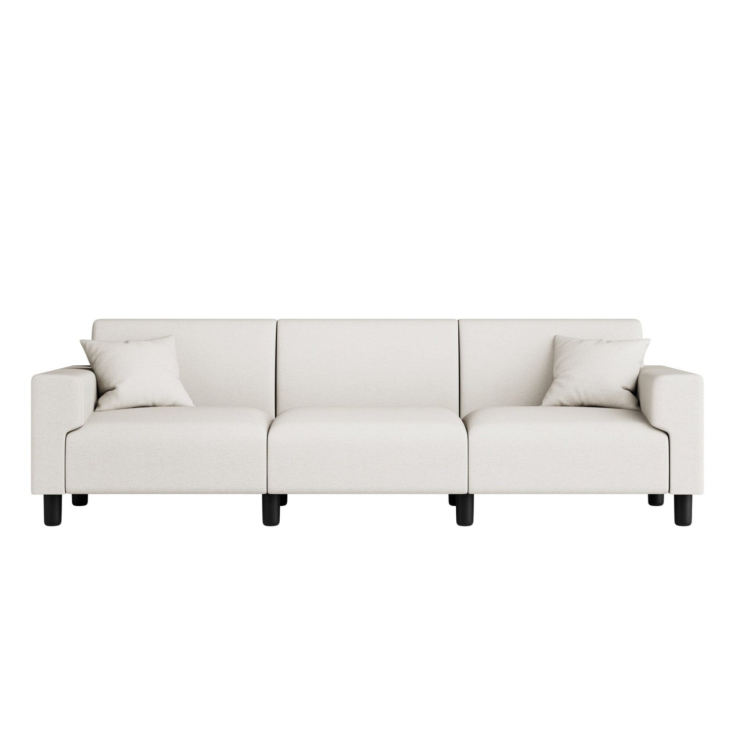 Divano Futzca da 94'', divano moderno a 3 posti con due cuscini