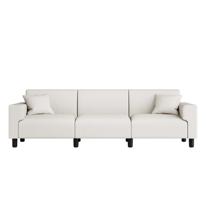 Divano Futzca da 94'', divano moderno a 3 posti con due cuscini