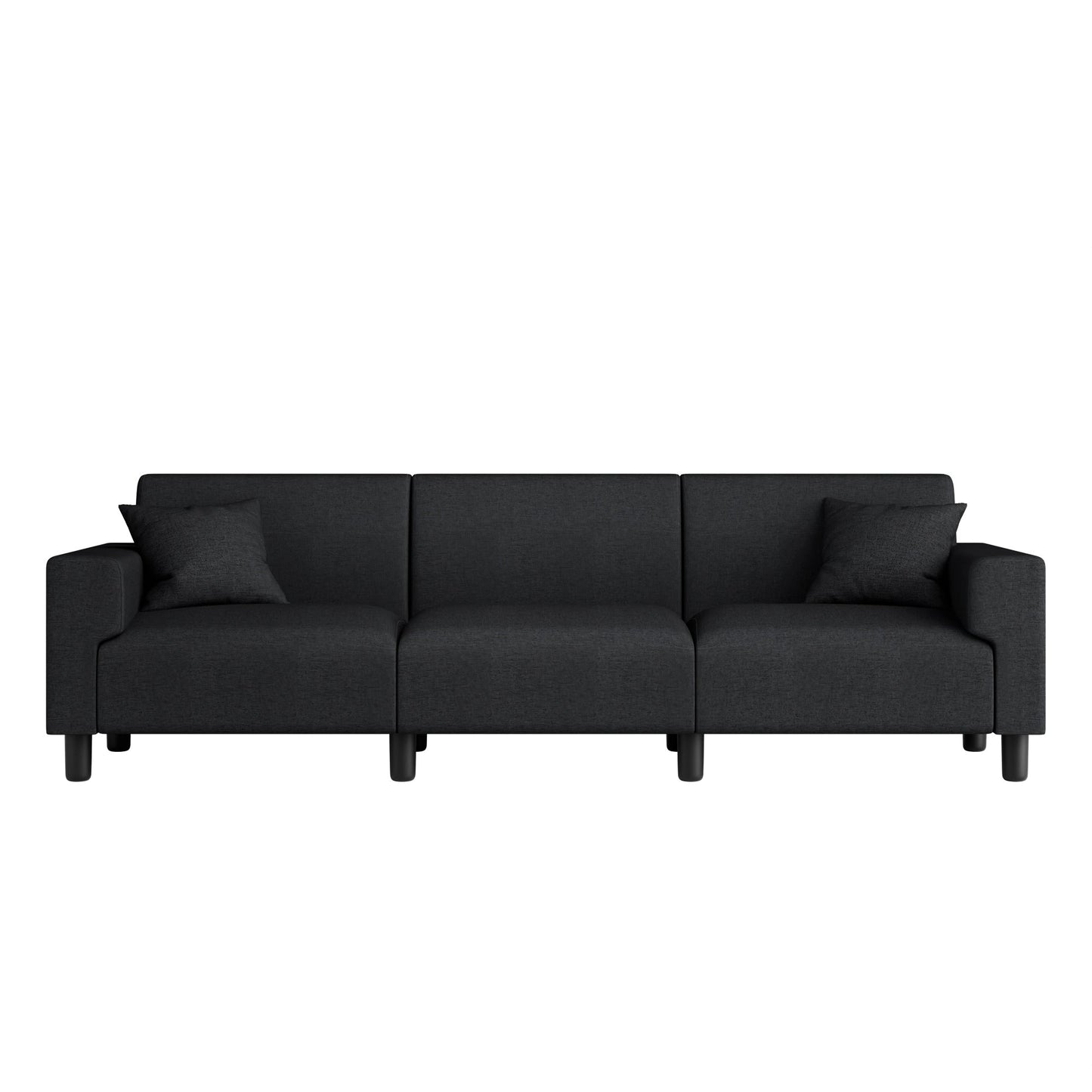 Divano Futzca da 94'', divano moderno a 3 posti con due cuscini