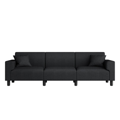 Divano Futzca da 94'', divano moderno a 3 posti con due cuscini