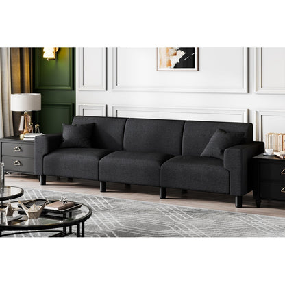 Divano Futzca da 94'', divano moderno a 3 posti con due cuscini