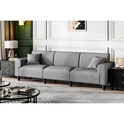 Divano Futzca da 94'', divano moderno a 3 posti con due cuscini