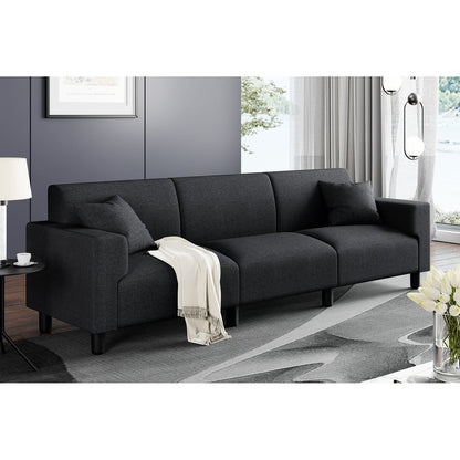 Divano Futzca da 94'', divano moderno a 3 posti con due cuscini