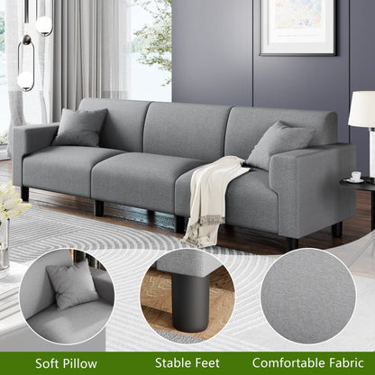 Divano Futzca da 94'', divano moderno a 3 posti con due cuscini