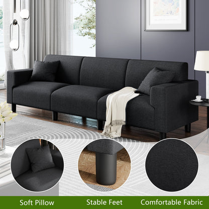 Divano Futzca da 94'', divano moderno a 3 posti con due cuscini