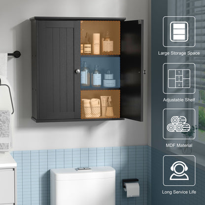 Mobiletto da bagno Futzca da parete, mobiletto portaoggetti con ante e ripiani