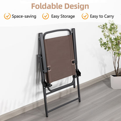 Set da pranzo pieghevole per patio Futzca, set di mobili da giardino con ombrellone, tavolo in vetro e 4 sedie pieghevoli