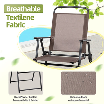 Set da pranzo pieghevole per patio Futzca, set di mobili da giardino con ombrellone, tavolo in vetro e 4 sedie pieghevoli