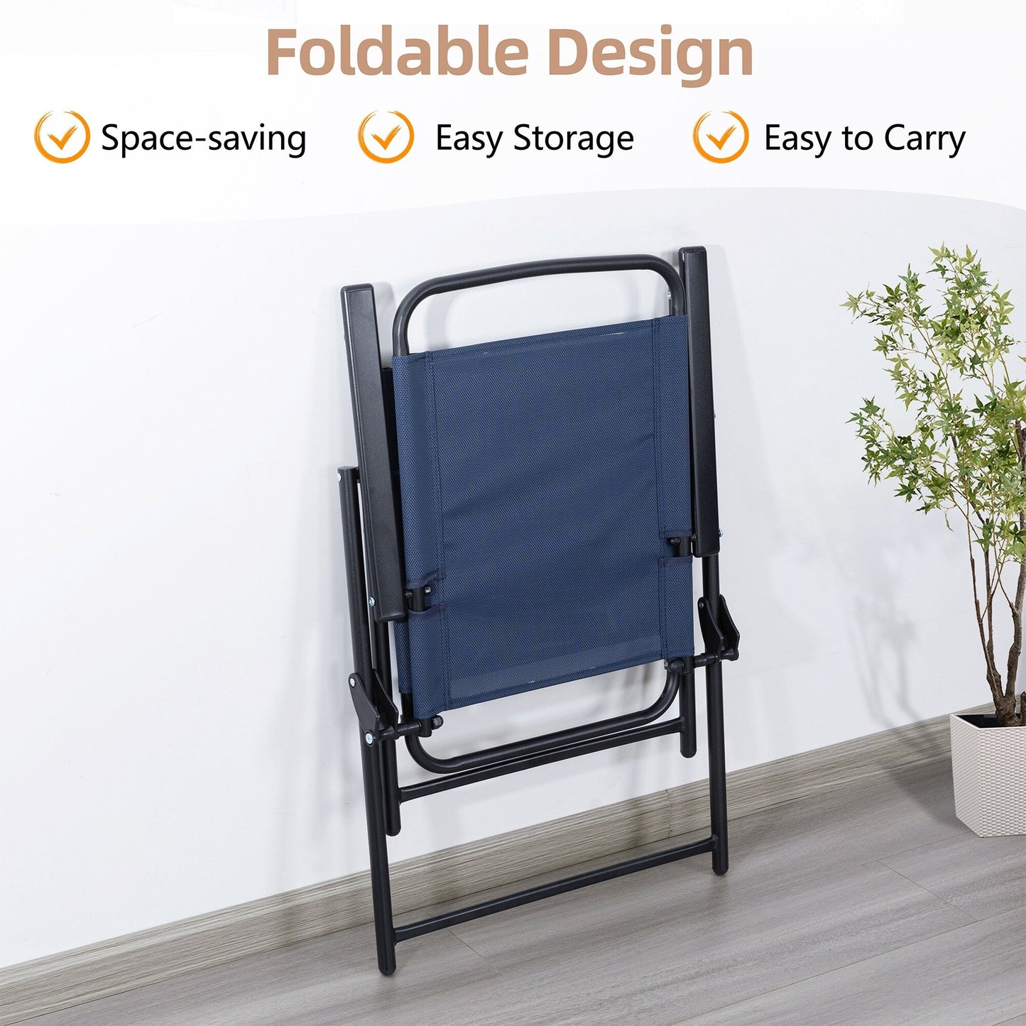 Set da pranzo pieghevole per patio Futzca, set di mobili da giardino con ombrellone, tavolo in vetro e 4 sedie pieghevoli