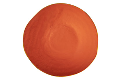 Mediterraneo - Piatto Piano in Gres Arancione