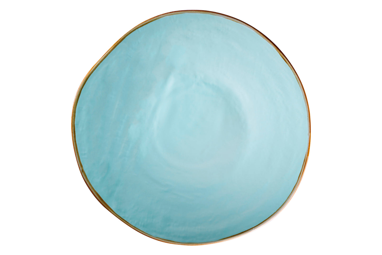 Mediterraneo - Piatto Piano in Gres Turchese