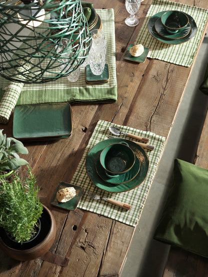 Mediterraneo - Piatto Piano in Gres Verde