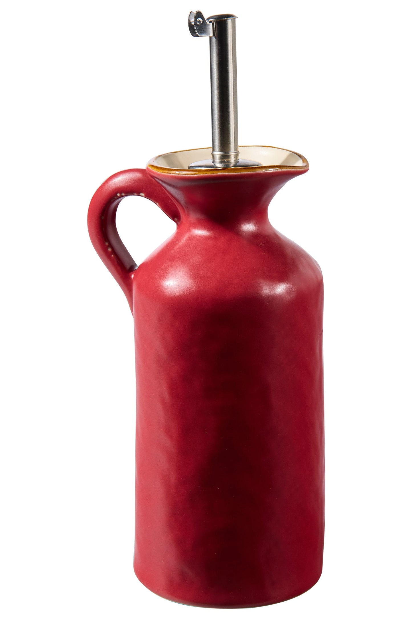 Mediterraneo - Bottiglia Olio Con Dosatore Rossa