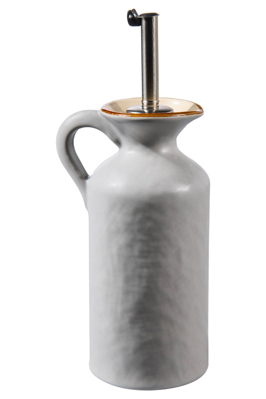 Mediterraneo - Bottiglia Olio Con Dosatore Grigia