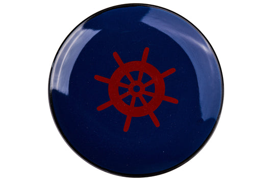 Sapore Di Mare - Piattino Dessert Blu Ancora Timone Rosso