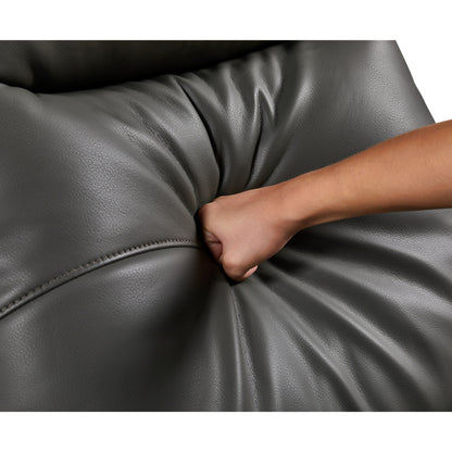 GDFStudio - Poltrona reclinabile Alexander Plush in similpelle con poggiatesta e poggiapiedi regolabili, girevole a 360 gradi