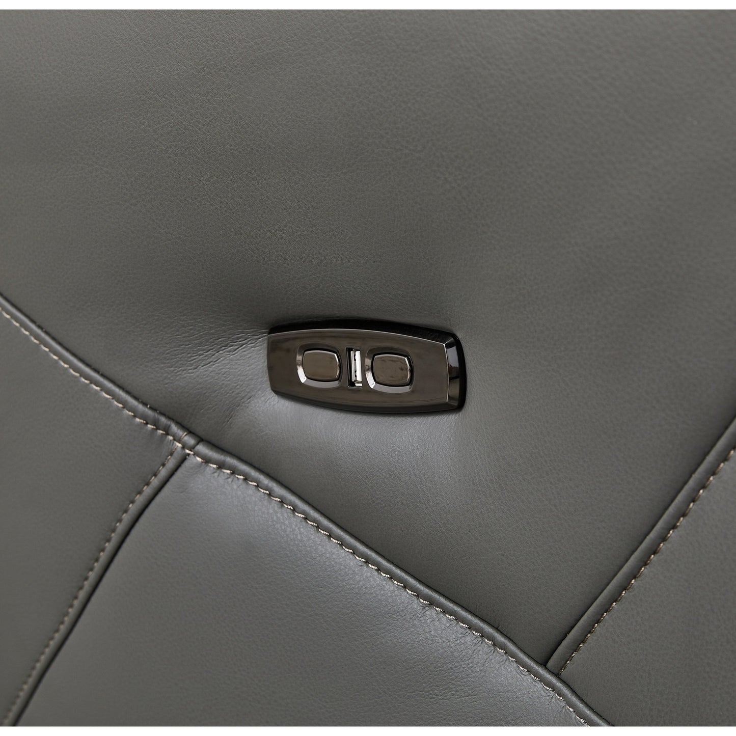 GDFStudio - Poltrona reclinabile Alexander Plush in similpelle con poggiatesta e poggiapiedi regolabili, girevole a 360 gradi