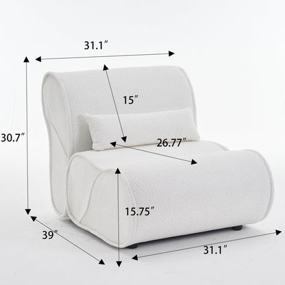 GDFStudio - Poltrona reclinabile in tessuto Amelia Timeless con design ergonomico e cuscini coordinati