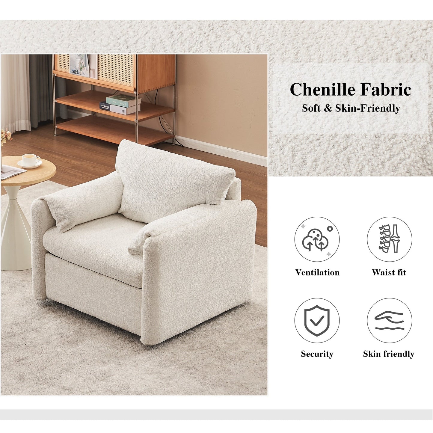 GDFStudio - Divano Chloe Comfy Chenille - Set di divani imbottiti moderni