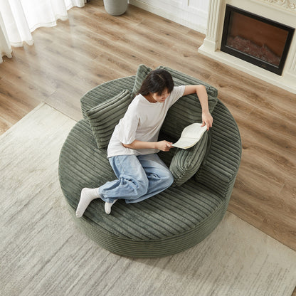 GDFStudio - Divano reclinabile singolo in velluto a coste Emberwood