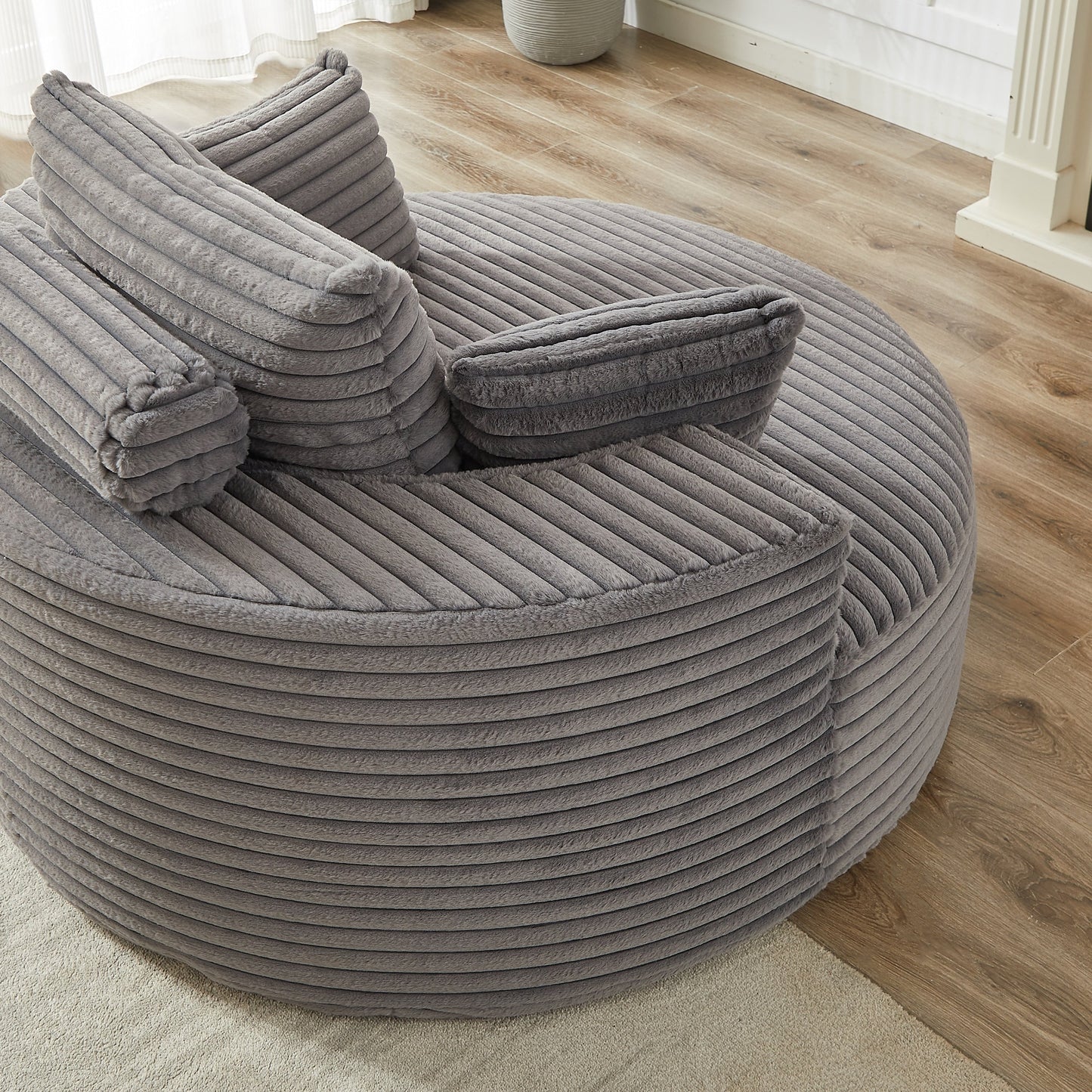 GDFStudio - Divano reclinabile singolo in velluto a coste Emberwood