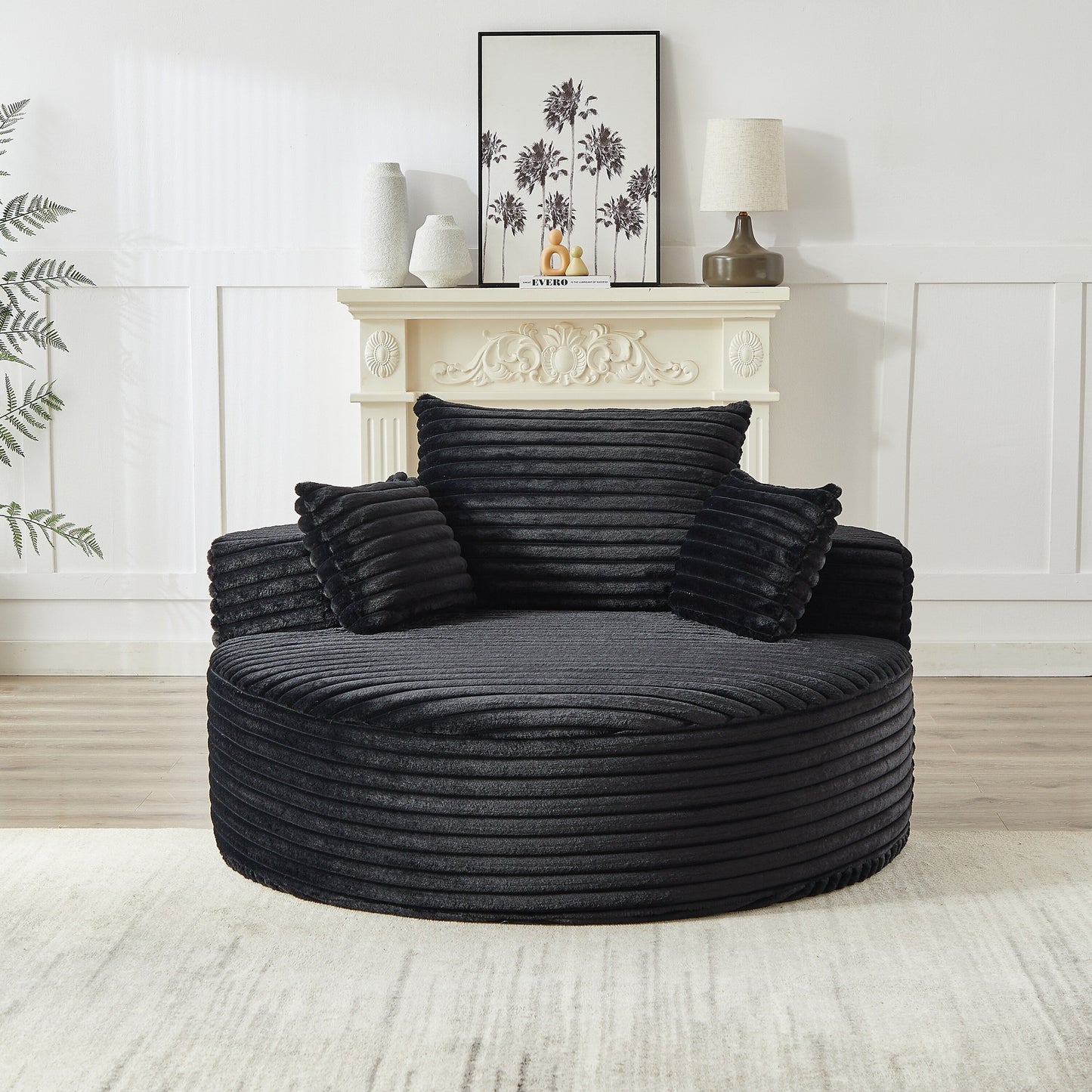 GDFStudio - Divano reclinabile singolo in velluto a coste Emberwood