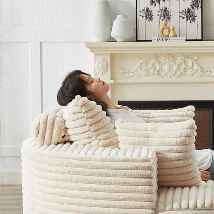 GDFStudio - Divano reclinabile singolo in velluto a coste Emberwood