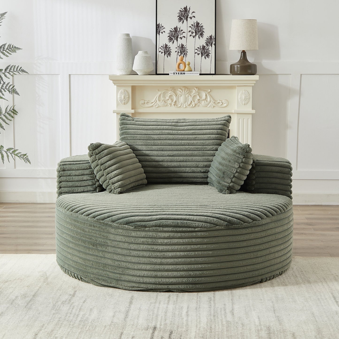 GDFStudio - Divano reclinabile singolo in velluto a coste Emberwood