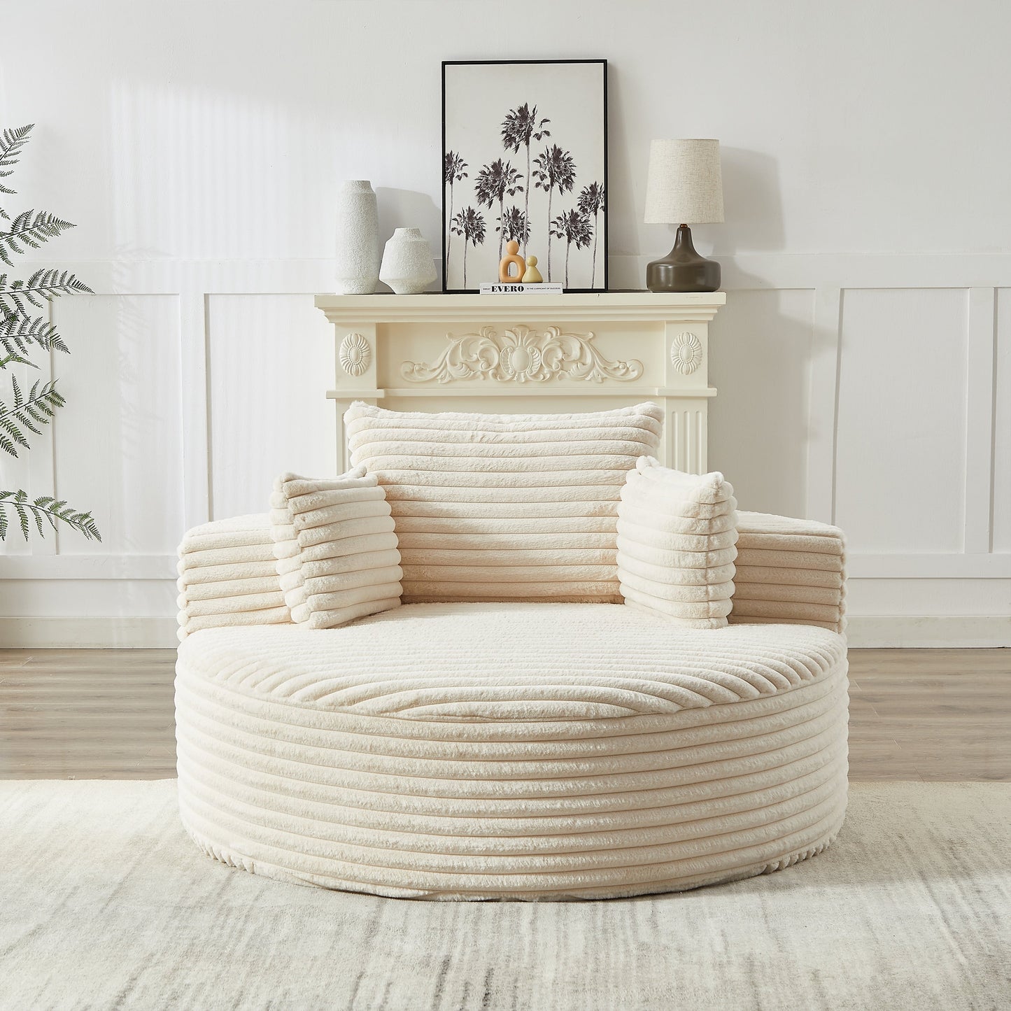 GDFStudio - Divano reclinabile singolo in velluto a coste Emberwood