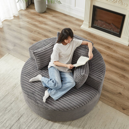 GDFStudio - Divano reclinabile singolo in velluto a coste Emberwood