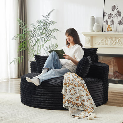 GDFStudio - Divano reclinabile singolo in velluto a coste Emberwood