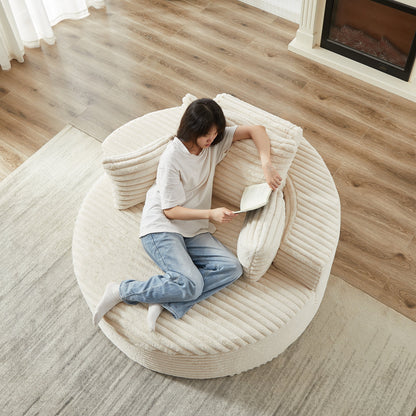 GDFStudio - Divano reclinabile singolo in velluto a coste Emberwood