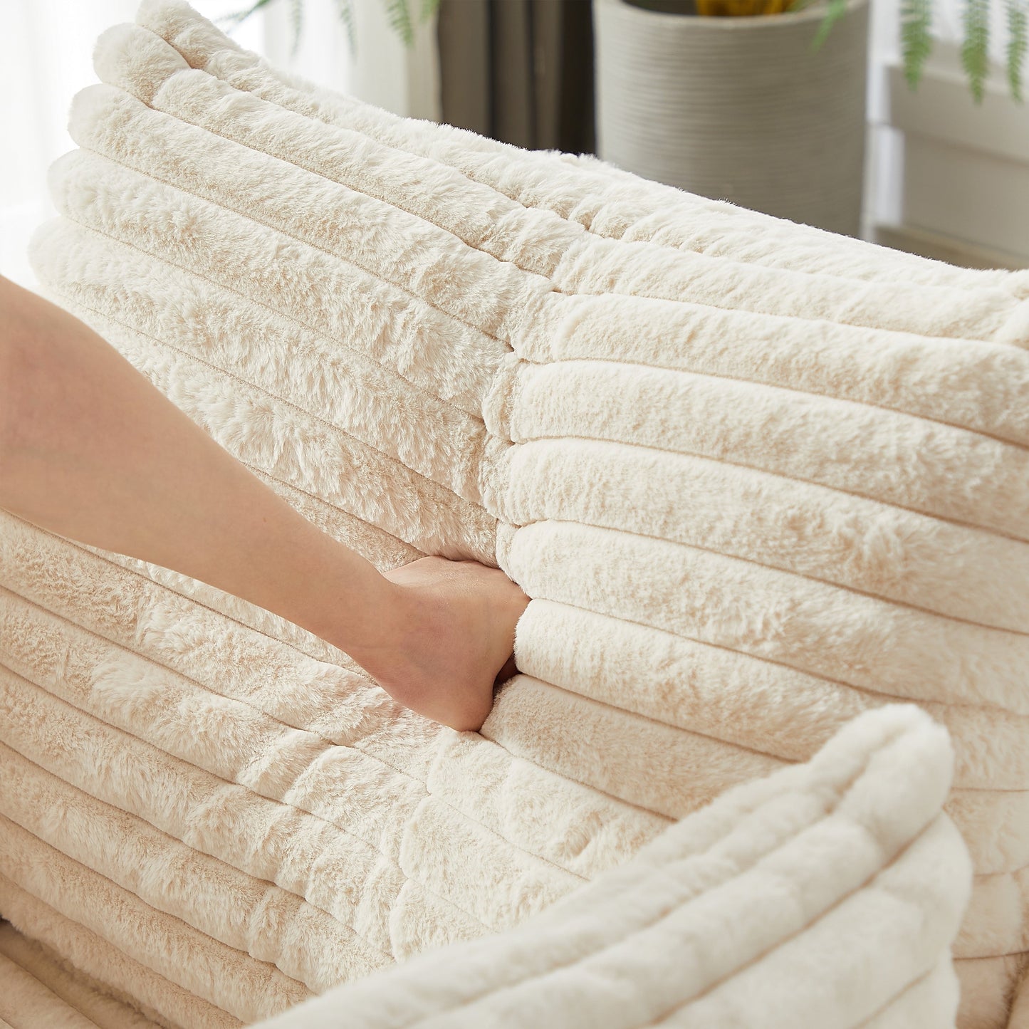 GDFStudio - Divano reclinabile singolo in velluto a coste Emberwood