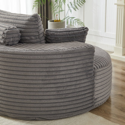 GDFStudio - Divano reclinabile singolo in velluto a coste Emberwood