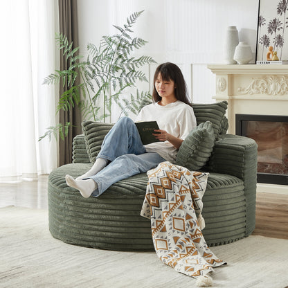 GDFStudio - Divano reclinabile singolo in velluto a coste Emberwood