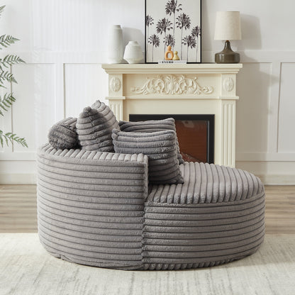 GDFStudio - Divano reclinabile singolo in velluto a coste Emberwood