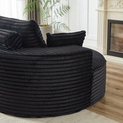 GDFStudio - Divano reclinabile singolo in velluto a coste Emberwood