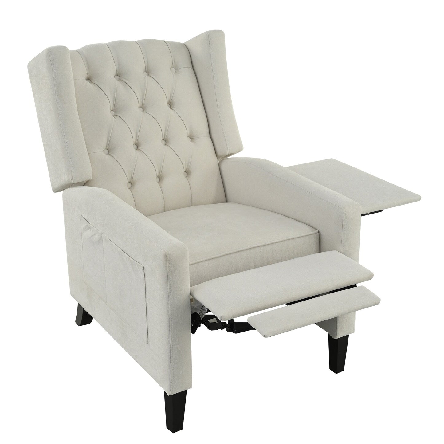 Christopher Knight Home - Poltrona reclinabile Isabella Manual WingBack con tavolo pieghevole e porte USB