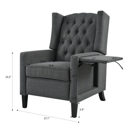 Christopher Knight Home - Poltrona reclinabile Isabella Manual WingBack con tavolo pieghevole e porte USB