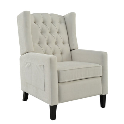 Christopher Knight Home - Poltrona reclinabile Isabella Manual WingBack con tavolo pieghevole e porte USB