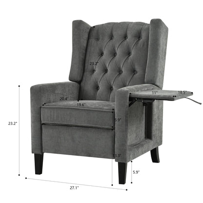 Christopher Knight Home - Poltrona reclinabile Isabella Manual WingBack con tavolo pieghevole e porte USB