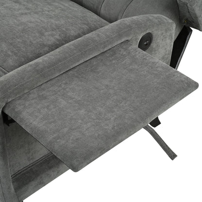 Christopher Knight Home - Poltrona reclinabile Isabella Manual WingBack con tavolo pieghevole e porte USB