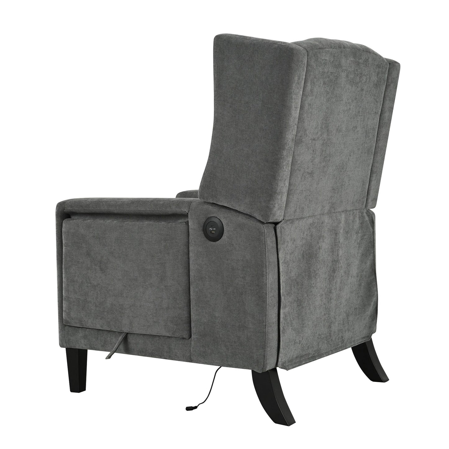 Christopher Knight Home - Poltrona reclinabile Isabella Manual WingBack con tavolo pieghevole e porte USB