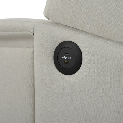 Christopher Knight Home - Poltrona reclinabile Isabella Manual WingBack con tavolo pieghevole e porte USB