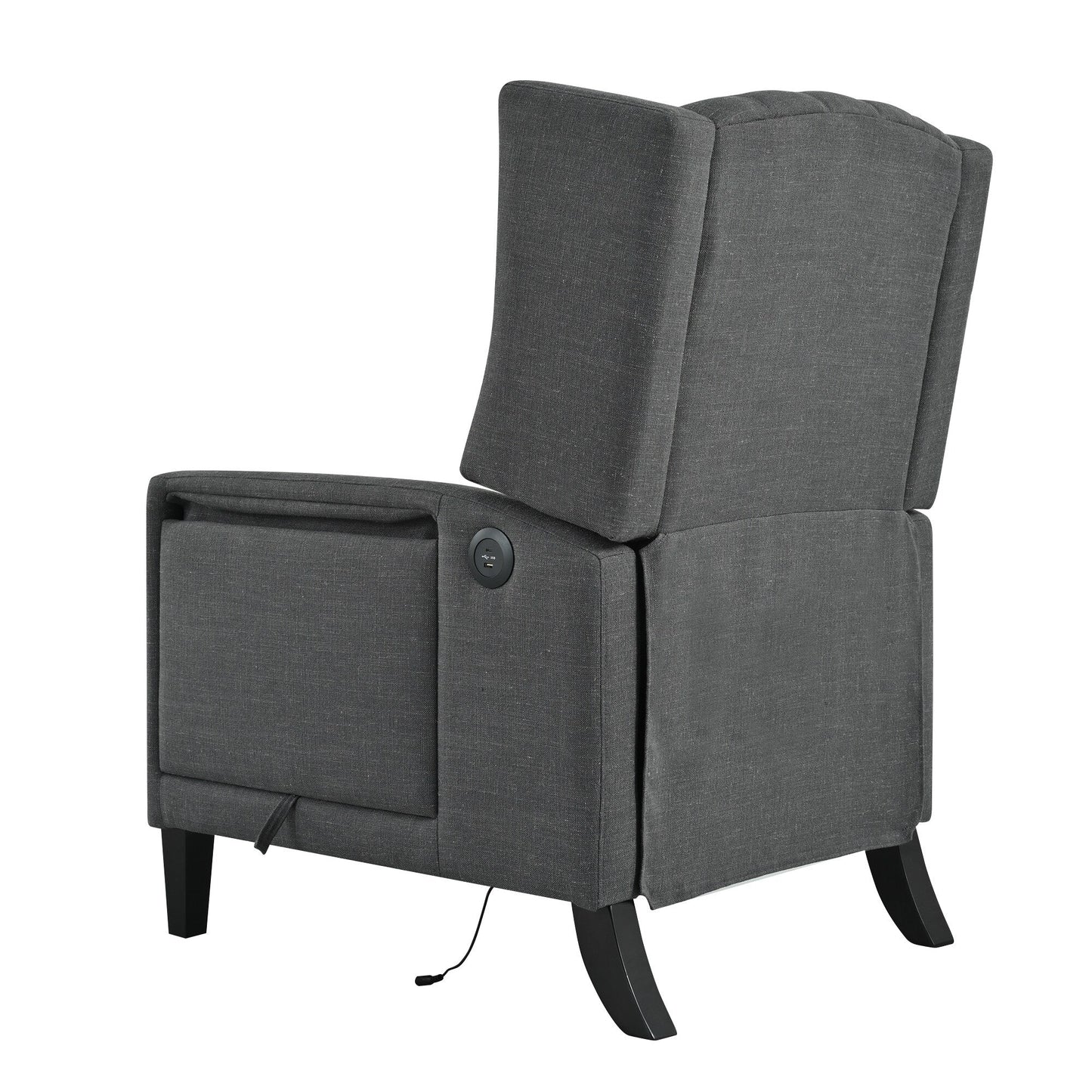 Christopher Knight Home - Poltrona reclinabile Isabella Manual WingBack con tavolo pieghevole e porte USB