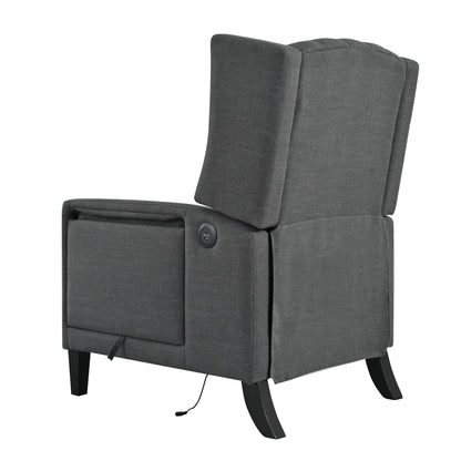 Christopher Knight Home - Poltrona reclinabile Isabella Manual WingBack con tavolo pieghevole e porte USB