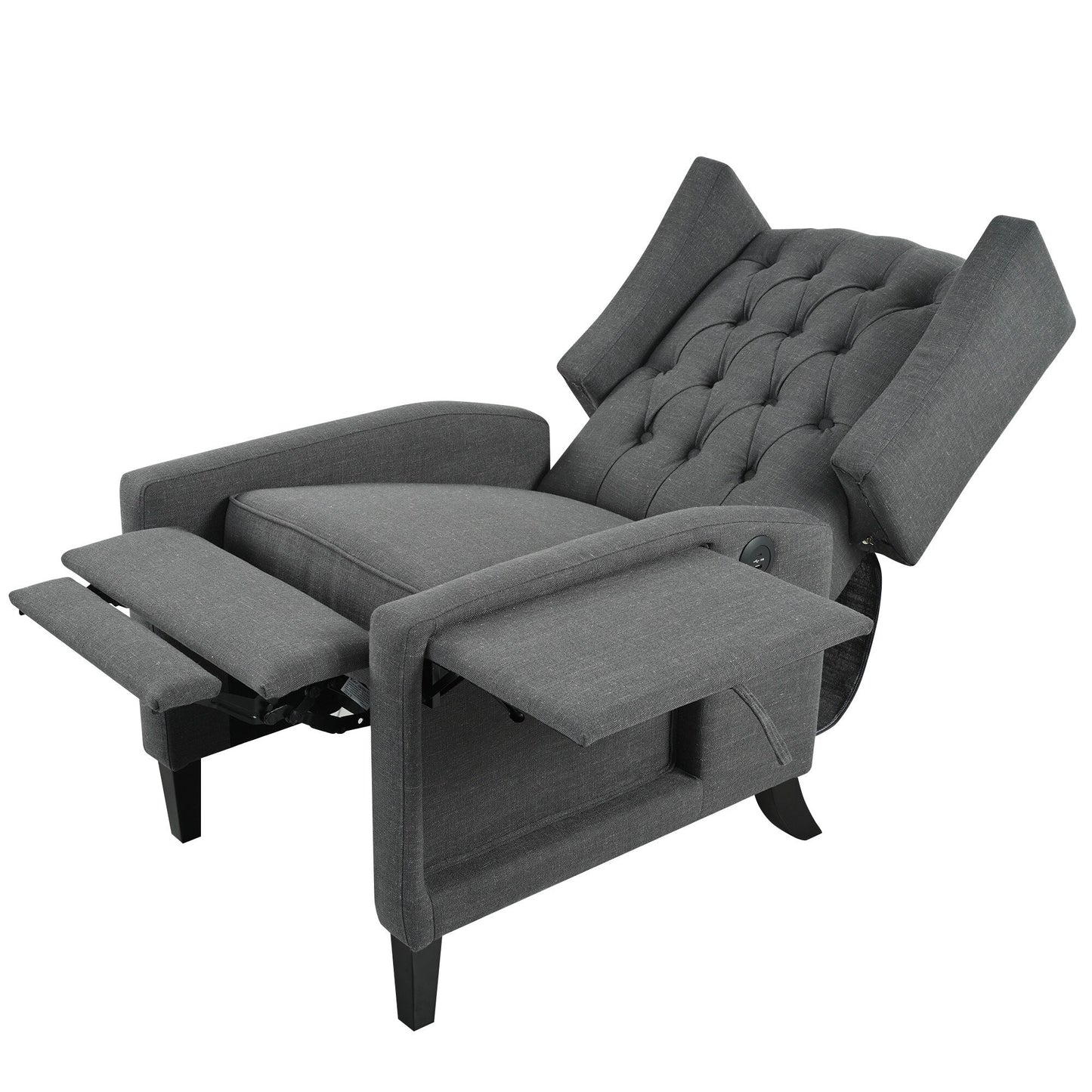 Christopher Knight Home - Poltrona reclinabile Isabella Manual WingBack con tavolo pieghevole e porte USB