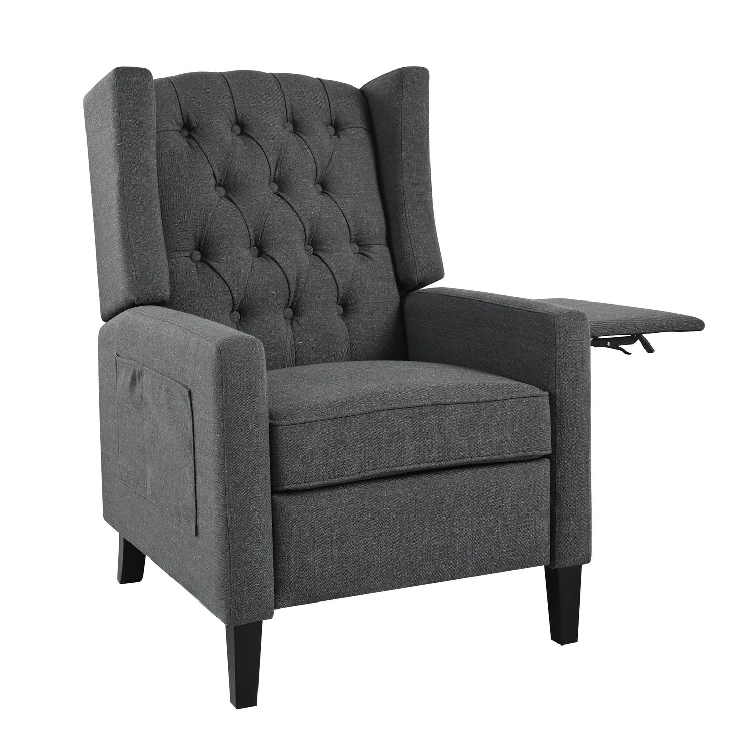 Christopher Knight Home - Poltrona reclinabile Isabella Manual WingBack con tavolo pieghevole e porte USB