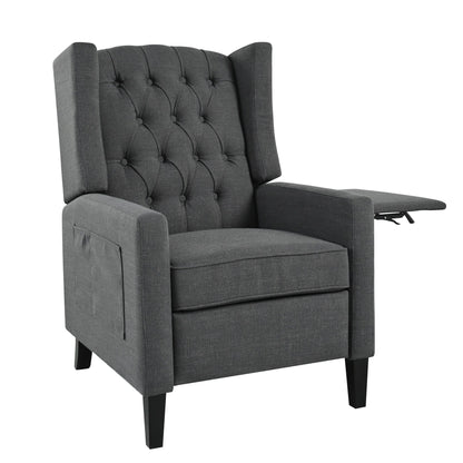 Christopher Knight Home - Poltrona reclinabile Isabella Manual WingBack con tavolo pieghevole e porte USB